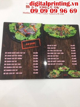 In menu nhựa cùng Digital Printing tại TPHCM